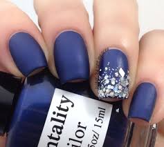 Fancy nails pretty nails winter nails summer nails blue and silver nails blue nails art blue nails with glitter blue toe nails glitter manicure. Matte Royal Blue Nails With Silver Glitter Matte