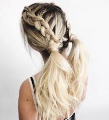 Start by dividing the front strand into three parts and start braiding by pulling your hair back. 47 Braided Hairstyle Inspiration Pigtails And Dutch Braids Braids Hairstyles Braided Ponytails Text Braids For Long Hair Gorgeous Hair Braided Hairstyles