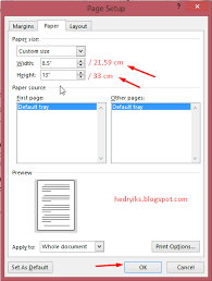 Kesehatan Cara Mengatur Ukuran Halaman Kertas Hvs F4 Di Ms Word