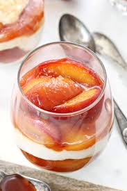 Brandied Peaches And Ricotta Cheese Parfait Recipe Parfait Recipes Creamy Ricotta Cheese Recipes