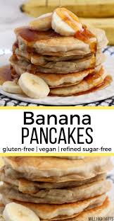 Ready For A Quick Easy And Fun Family Breakfast These Banana Pancakes Are It Made Easy Sugar Free Pancakes Gluten Free Banana Pancakes Pancake Recipe Easy