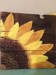 Wood Pallet Sign Hand Painted Sunflower Wood Pallet Signs Pallet Art Wood Pallet Projects