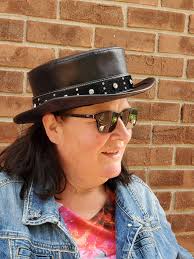 Short Topper Hat With Rhinestone Hat Band