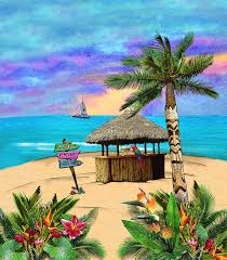 Tropical Island Tiki Hut Digital Art by ...