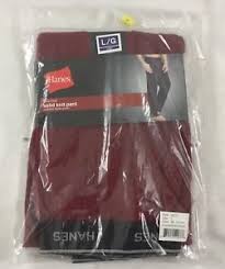 Details About Hanes Mens Tagless Sleepwear Solid Knit Pajama Pant 1 Pack Red Size L
