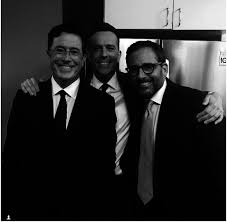 When Michael Andy And Broccoli Rob Got Together To Celebrate Jon Stewart S Last Episode Of The Daily Show In August 2015 Steve Carell Dan In Real Life The Daily Show