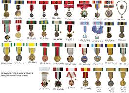 Iraqi Military Orders Medals And Ribbon Chart Middle East