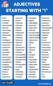 Words that describe people beginning with m. Adjectives That Start With I List Of 100 Adjectives Starting With The Letter I Love English