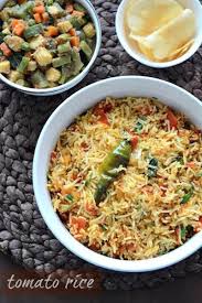 Tomato Rice Recipe South Indian Tomato Rice Step By Step Indian Rice Recipes Indian Food Recipes Vegetarian Tomato Rice