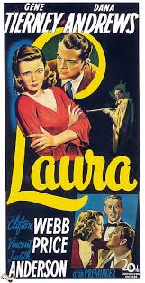 Laura 1944 Gene Tierney And Dana Andrews Classic Movie Posters Laura Movie Classic Films Posters