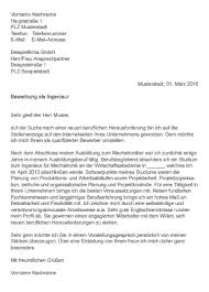 Bewerbungsschreiben Ingenieur