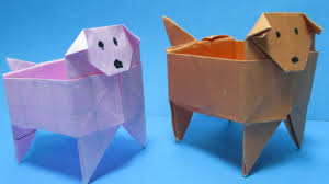 Detailed step by step tutorials and instructi. Origami Dog Box How To Make Easy A Paper Dog Box Paper Crafts Dog 2 Youtube