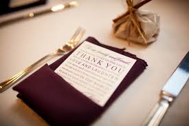 This thank you card was designed by tori higa for cardstore.com. Napkin Fold With Thank You Card Tucked In Rustic Wedding December Wedding August Wedding