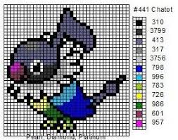 Crochet Fanatic Pokemon 441 450 Chatot Spiritomb Gible Gabite Garchomp Munchlax Riolu Lucario Hipp Pokemon Cross Stitch Pokemon Cross Stitch Patterns
