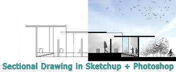 Using the marquee tool (press m) delete all the furniture, closet, and plumbing fixture as highlighted in the image. Architecture Section Drawings Quick Sketchup And Photoshop Tutorial