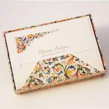 Classic italian made papers inspired by traditional florentine designs of the renaissance. Classic Florentine Note Cards Rossi 1931 Italian Stationery Letterseals Com