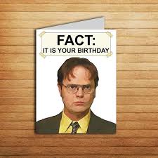 Birthday Card For Coworker Printable The Office Birthday Card Printable Office Tv Show Cards Fact Etsy In 2020 Birthday Card Printable Office Birthday Coworker Birthday Gifts