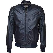 Maybe you would like to learn more about one of these? Mens Leather Bomber Jacket Dark Navy Danny