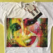 90s Jean Paul Gaultier Vintage New With Tags Pop Face White Cotton T-shirt  Punk Rock Club Kid