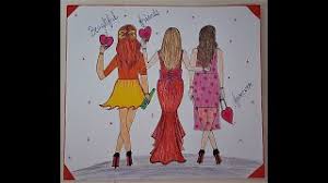 Check spelling or type a new query. Best Friends Drawing L Friendship Day Drawing L Drawing Of Three Beautiful Girls L Step By Step Youtube