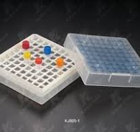 Cryovial Rack with lid, 81 Well (1.8ml), adapted to temperature from -196  to 121°C. PACK OF 5 RACK