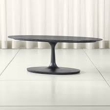 Shop Nero Black Marble Oval Coffee Table The Nero Black Marble Oval Coffee Table Is A Crate And Barrel Ex Dining Table Marble Coffee Table Oval Coffee Tables