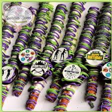 Fortnite Pretzel Rods Birthday Party Desserts Dessert Table Birthday Birthday Party Candy Table