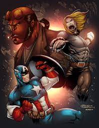 Hellboy (Хэллбой) :: Captain America (Капитан Америка, Первый мститель,  Супер солдат, Кэп, Стив Роджерс) :: Marvel (Вселенная Марвел) :: Brimstone  :: фэндомы  картинки, гифки, прикольные комиксы, интересные статьи по теме.