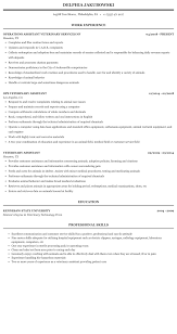 Veterinary Assistant Resume Sample Mintresume