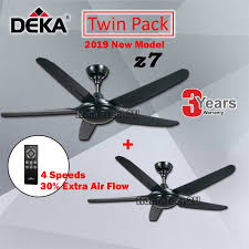 My deka r9 ceiling fan. Deka Z7 Super Strong Air With 4 Speed 5 Blades 56 Decorative Ceiling Fan Twin Pack