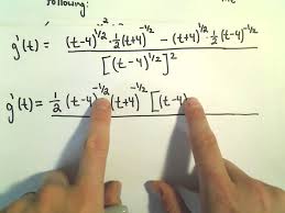 Basically, you take the derivative of multiplied by, subtract multiplied by the derivative of, and divide all that by. Quotient Rule To Find A Derivative Simplifying Youtube