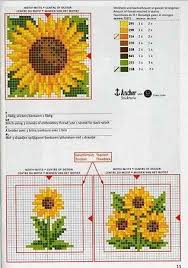 Free Sunflower Cross Stitch Pattern Stitching Biscornu