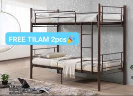 Produk lain kami ialah katil asrama, katil double decker, katil single, almari asrama, locker asrama, meja pejabat, meja sekolah, meja. Set Katil Double Decker Siap Tilam Ika Online Furniture Facebook