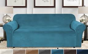 Home details reversible sofa cover. Extra Wide Sofa 96 116 Grey Washable H Versailtex Velvet Stretch Sofa Cover Extra Large Couch Covers Sofa Covers Couch Furniture Covers For Living Soft Thick Non Slip With 2 Elastic Straps
