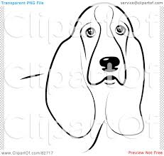 Black And White Basset Hound Royalty Free Rf Clipart Illustration Of A Black And White Sketched Basset Hound Face By Jkerrigan 82717 Basset Hound Basset Clip Art Pictures