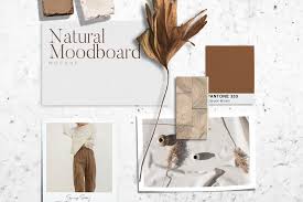 Natural Mood Board Mockup Psd Mood Board Branding Mockups Graphic Design Resources