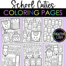Keep your kids busy doing something fun and creative by printing out free coloring pages. Cutie School Coloring Pages Made By Creative Clips Clipart Tpt