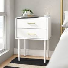 Adding metallic accents and décor is a popular way of infusing brightness into a room without splurging on modern industrial bedroom with nightstands in gold and glass [design: 9 Best White And Gold Nightstand Ideas Nightstand Drawer Nightstand White Nightstand