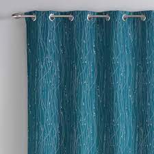 Rideau bleu petrole pas cher ! Rideau Tamisant 140 X 260 Cm Filiane Bleu Petrole Rideau Voilage Store Eminza