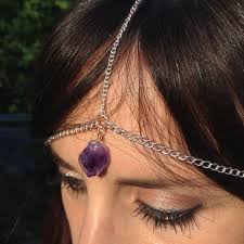 Amethyst Crystal Meditation Headband Headdress By Hawkcouture Enhance Intuition With Amethyst Amethyst Crystal Stones And Crystals Amethyst