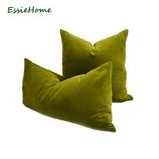Hook props⌇pillows dark olive velvet pillow. Essie Home Luxury Olive Green Cotton Velvet Cushion Cover Pillow Case Lumbar Pillow Case Cushion Cover Pillow Case Cushion Covervelvet Cushion Covers Aliexpress