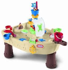 Amazon Com Little Tikes Anchors Away Pirate Ship Water Play Table Toys Games Little Tikes Water Table Sand And Water Table