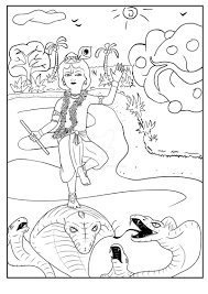 These alphabet coloring sheets will help little ones identify uppercase and lowercase versions of each letter. Krishna And Kaliya Kids Portal For Parents