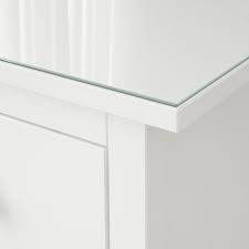High quality 2 drawer wicker night stand with glass top drawers slide smoothly on steel gliders size: Hemnes Glass Top Transparent Ca Ikea