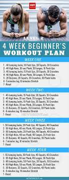 4 Week Home Workout Plan For Beginners Men And Women Planes De Entrenamiento En Casa Rutinas De Ejercicio Plan De Acondicionamiento Fisico