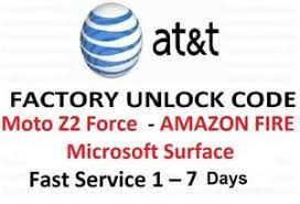 I recieved my moto z2 force in the mail yesterday as a reward from motorola its currently locked to att. At T Unlock Code Microsoft Surface Duo 1 2 3 Moto Z2 Force G Hdx Avail Service Ebay