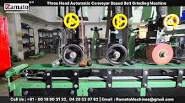 3 Head Automatic Belt Sender Machine For Grinding Flat Surface | 3 Head  Emery Belt Grinding Machines, small belt grinding machine, automatic  buffing machine in india, automatic buffing machine ...