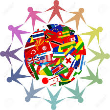 Ex) i traveled all over the world when i was a student. Colourful Icon Made Up Of Diverse People From All Over The World Stock Photo Picture And Royalty Free Image Image 4160041