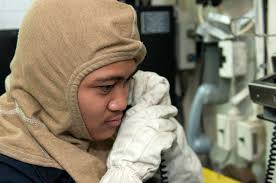 Yeoman Seaman Olmar Aguilus speaks