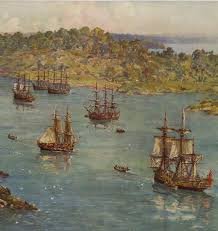 The First Fleet Arrives In Australia 26 January 1788 First Fleet Australia History Australian Art